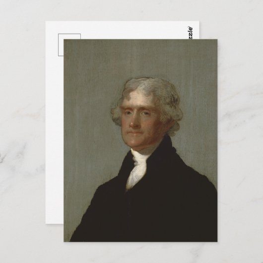 Thomas Jefferson Briefkaart (Voorkant / Achterkant)