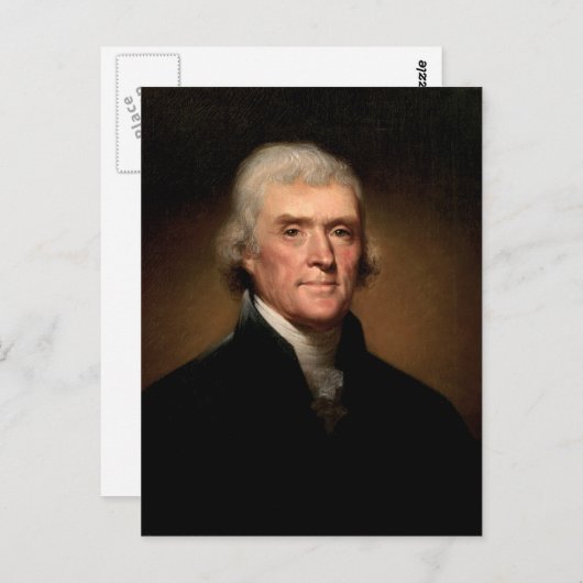 Thomas Jefferson Briefkaart (Voorkant / Achterkant)
