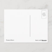 Thomas Jefferson Briefkaart (Achterkant)