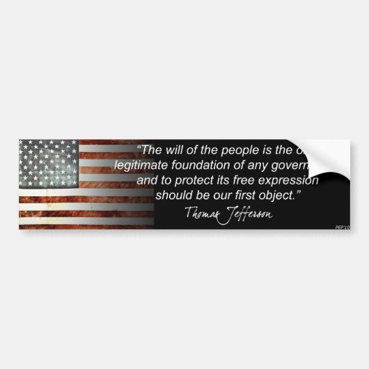Thomas Jefferson Bumpersticker (Voorkant)