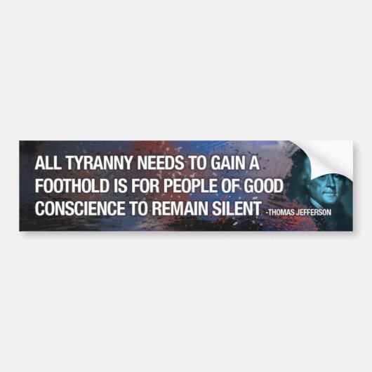Thomas Jefferson Bumpersticker (Voorkant)