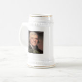 Thomas Jefferson "Buren Religie" Citaat Cadeaus Bierpul (Voorkant links)