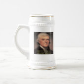 Thomas Jefferson "Buren Religie" Citaat Cadeaus Bierpul (Links)