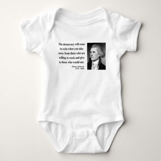 Thomas Jefferson Citaat 3b Romper (Voorkant)