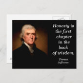 Thomas Jefferson citaat- ansichtkaart Briefkaart (Voorkant / Achterkant)