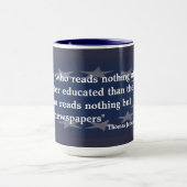 Thomas Jefferson citaat over kranten Mok (Midden)