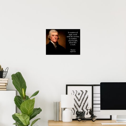 Thomas Jefferson citaat - poster (Thuiskantoor)