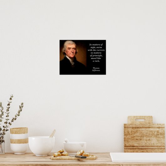 Thomas Jefferson citaat - poster (Keuken)