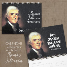 Thomas Jefferson citaten met presidentiële foto Kalender