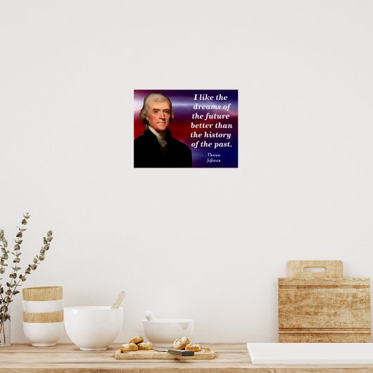Thomas Jefferson - citeer poster (Keuken)