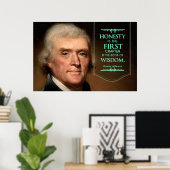 Thomas Jefferson citeert eerlijkheid en is de eers Poster (Thuiskantoor)