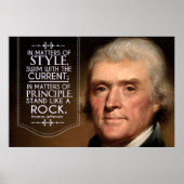Thomas Jefferson citeert over stijl Poster (Voorkant)