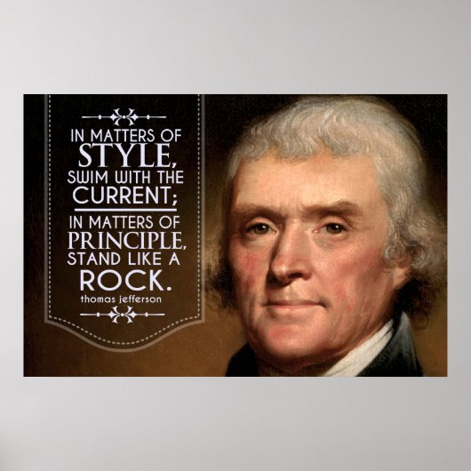 Thomas Jefferson citeert over stijl Poster (Voorkant)