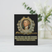 Thomas Jefferson citeert: Overheid en het volk Briefkaart (Staand voorkant)