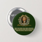 Thomas Jefferson citeert: Overheid en het volk Ronde Button 5,7 Cm (Voorkant /achterkant)