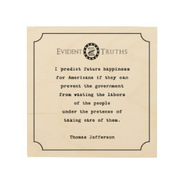 thomas jefferson citeert rustige wall plaque econ hout afdruk