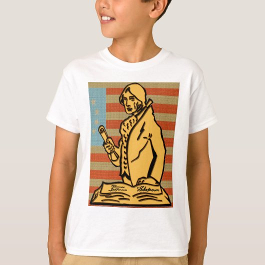 Thomas Jefferson Colonial Flag T-shirt (Voorkant)