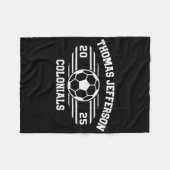 Thomas Jefferson Colonials Voetbal Ll 2025 Fleece Deken (Voorkant (Horizontaal))