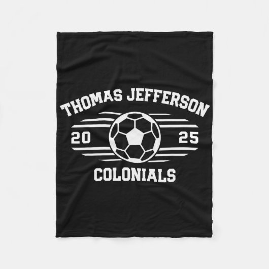 Thomas Jefferson Colonials Voetbal Ll 2025 Fleece Deken (Voorkant)
