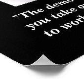 Thomas Jefferson "De democratie zal ophouden..." Poster (Hoek)