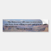 Thomas Jefferson - Democratie Bumpersticker (Voorkant)