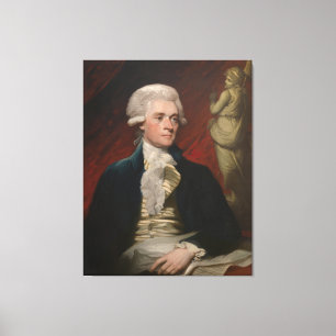 Thomas Jefferson door Mather Brown (1786) Canvas Afdruk