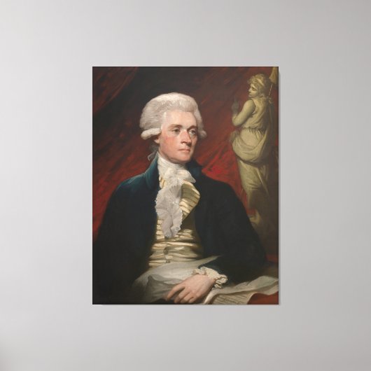 Thomas Jefferson door Mather Brown (1786) Canvas Afdruk (Voorkant)