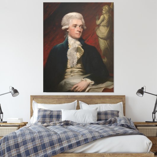 Thomas Jefferson door Mather Brown (1786) Canvas Afdruk (Insitu (Slaapkamer))