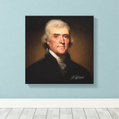 Thomas Jefferson door Rembrandt Peale. Signature. Canvas Afdruk (Insitu (Houten vloer))