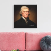 Thomas Jefferson door Rembrandt Peale. Signature. Canvas Afdruk (Insitu (Woonkamer))