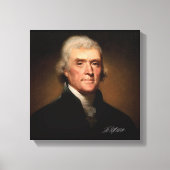 Thomas Jefferson door Rembrandt Peale. Signature. Canvas Afdruk (Voorkant)