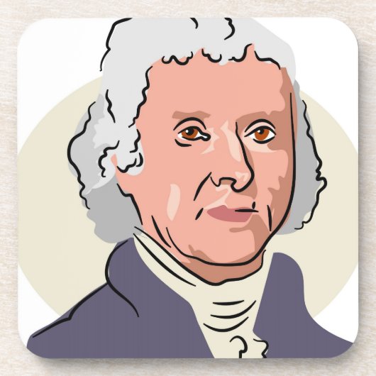 Thomas Jefferson Drankjes Onderzetter (Voorkant)
