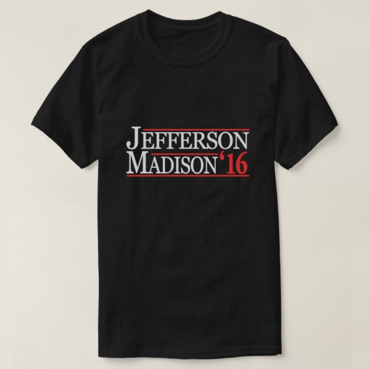 Thomas Jefferson en James Madison T-Shirt (Design voorkant)