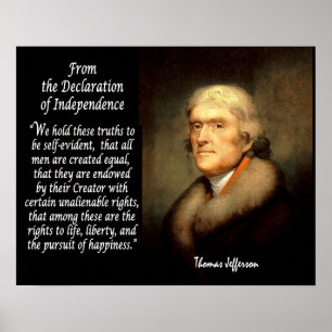 Thomas Jefferson en onafhankelijkheidsverklaring Poster