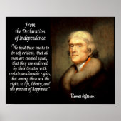 Thomas Jefferson en onafhankelijkheidsverklaring Poster (Voorkant)