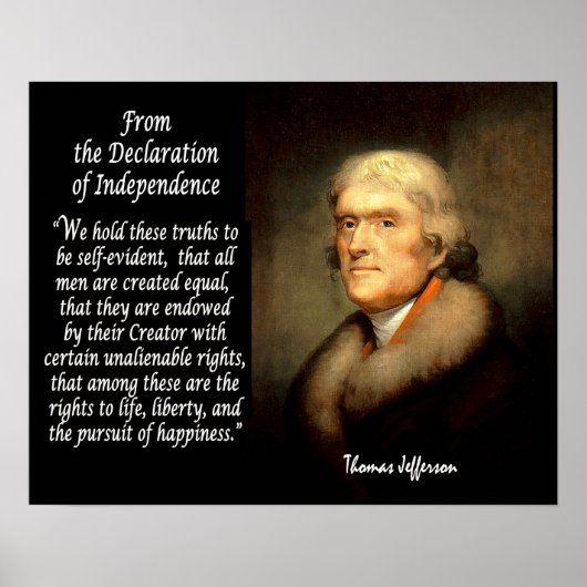 Thomas Jefferson en onafhankelijkheidsverklaring Poster (Voorkant)
