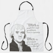 Thomas Jefferson en Quote Schort (Voorkant)