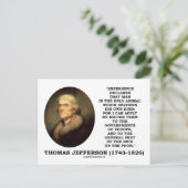 Thomas Jefferson Ervaring Man verslindt eigen soor Briefkaart (Staand voorkant)