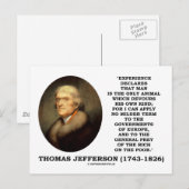 Thomas Jefferson Ervaring Man verslindt eigen soor Briefkaart (Voorkant / Achterkant)
