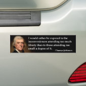 Thomas Jefferson- Exposed Liberty Bumpersticker (Op auto)