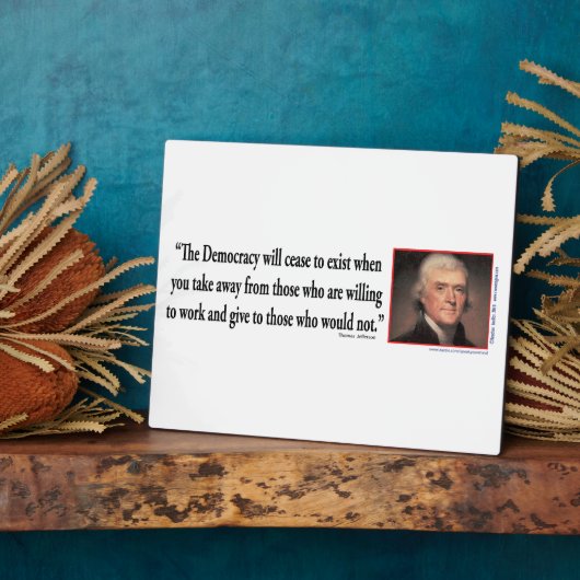 Thomas Jefferson Fotoplaat (Zijkant)