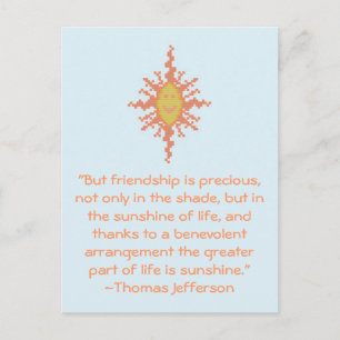 Thomas Jefferson Friendship Quote Briefkaart