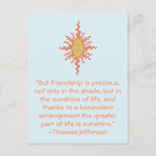 Thomas Jefferson Friendship Quote Briefkaart (Voorkant)