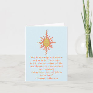 Thomas Jefferson Friendship Quote Card Kaart
