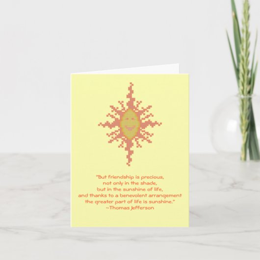 Thomas Jefferson Friendship Quote Notecard Kaart (Voorkant)