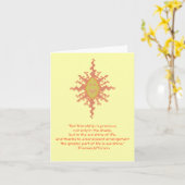 Thomas Jefferson Friendship Quote Notecard Kaart (Gele Bloem)