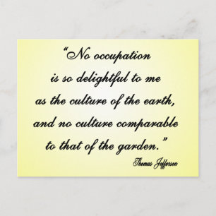 Thomas Jefferson Garden Quote Briefkaart