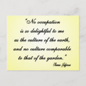 Thomas Jefferson Garden Quote Briefkaart (Voorkant)