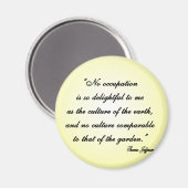 Thomas Jefferson Garden Quote Magneet (Voorkant / Achterkant)