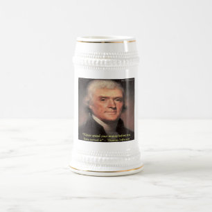 Thomas Jefferson "Geld uitgeven" Wijsheidsgeschenk Bierpul